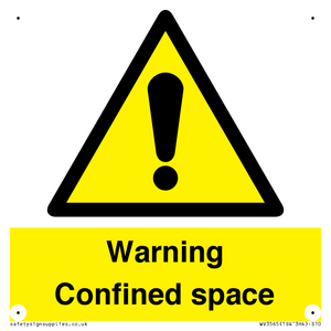 Warning Confined space
